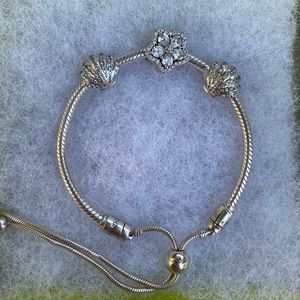 Pandora bracelet with charms